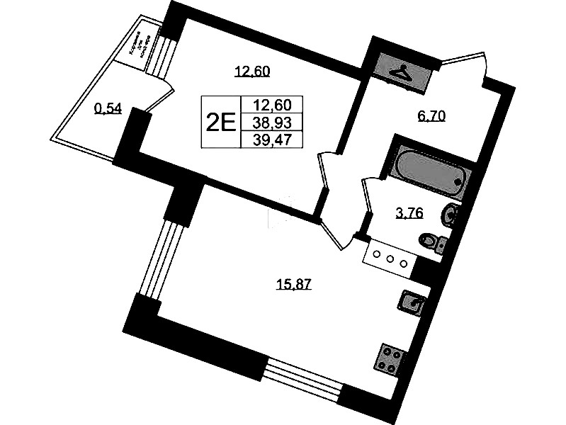 Квартира студия 39.47 м², 5/11 эт., ЖК «VEREN NORT Сертолово»